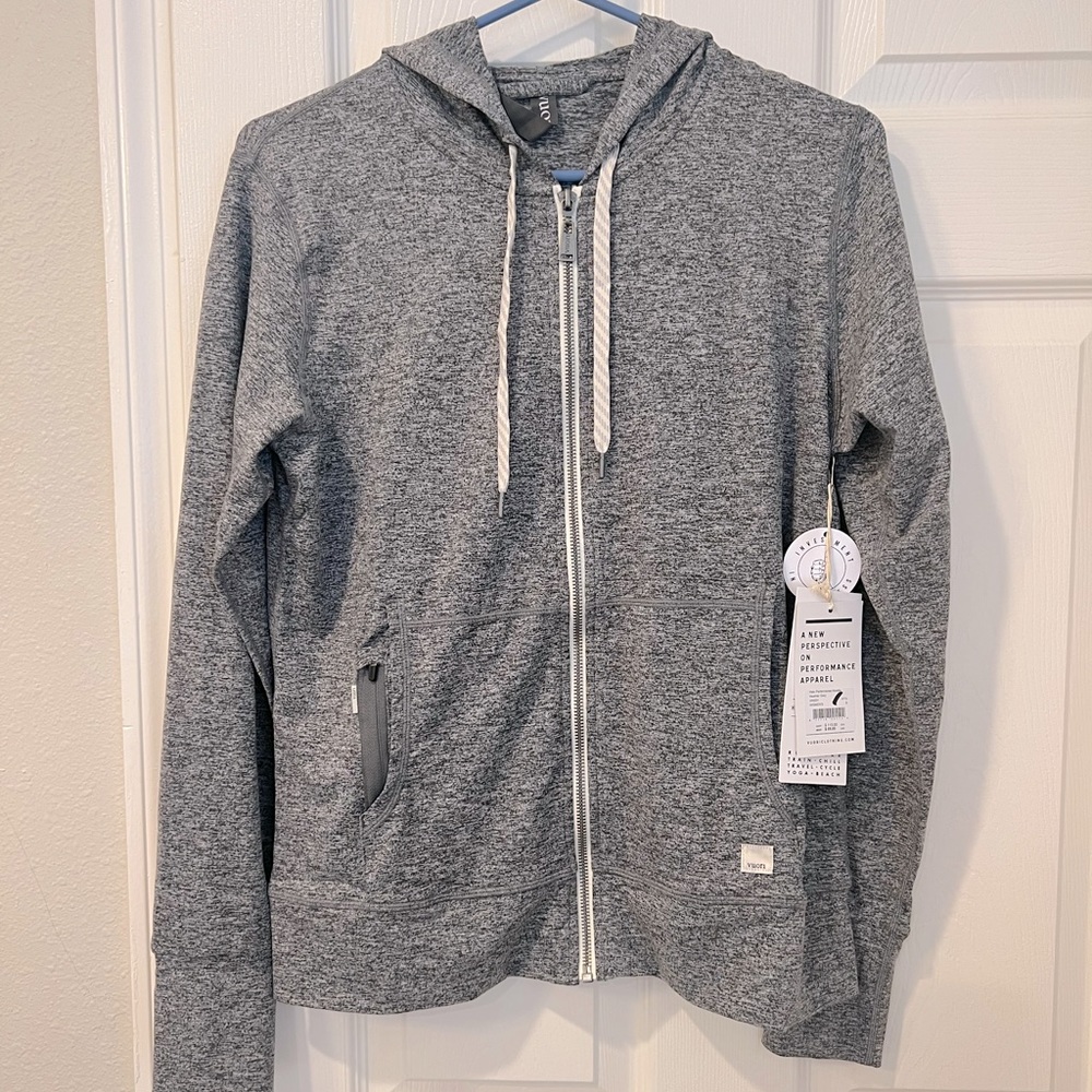Vuori Halo Performance Hoodie - Small - Heather Gray